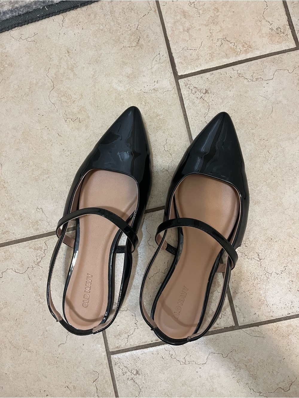 Old Navy Patent Leather Pointed Slingback Flats